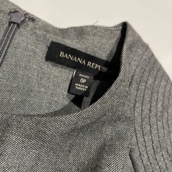 (2/$70) NWT Banana Republic classic closet staple dress - 0P Gray - Picture 5 of 10